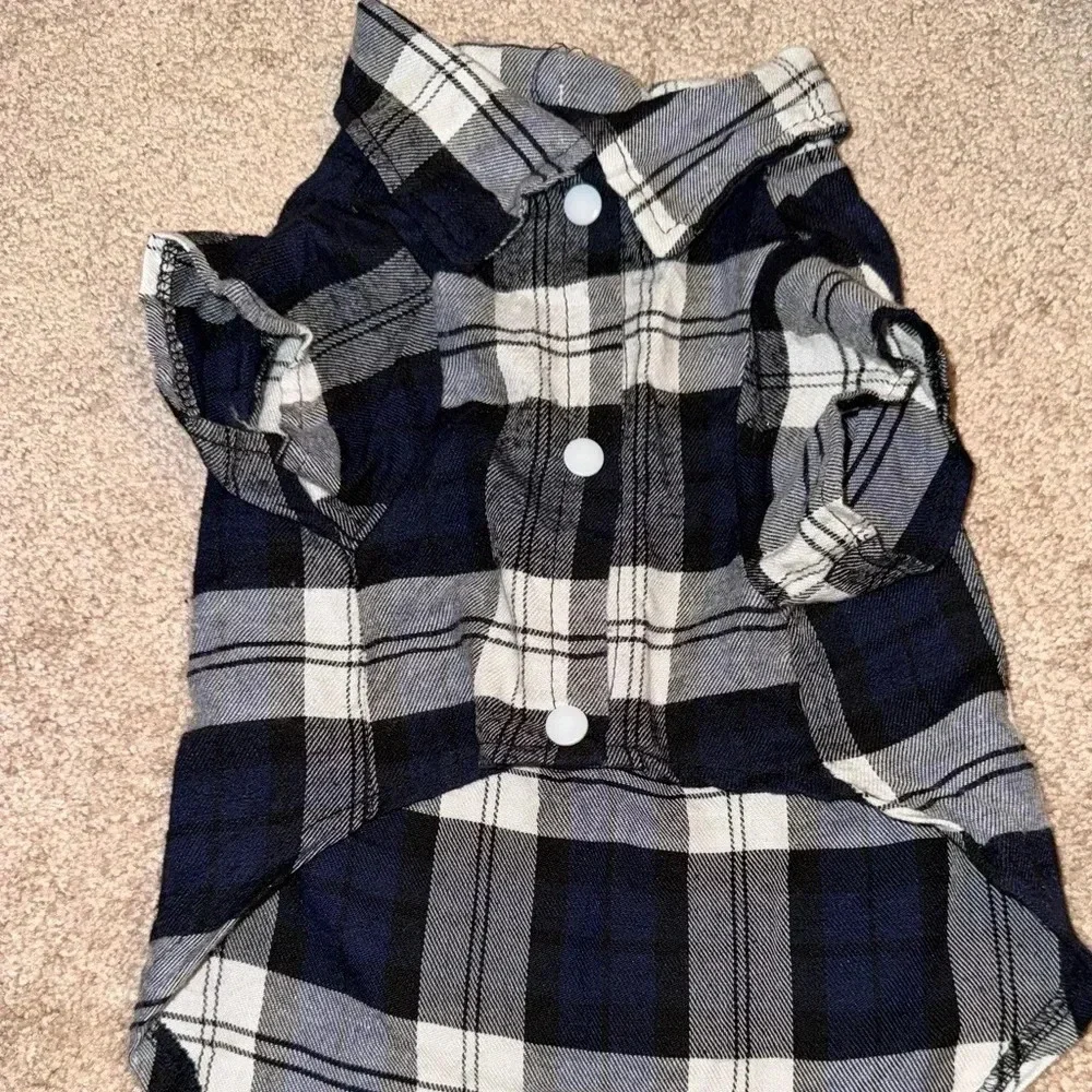 Dog plaid shirt your furry
